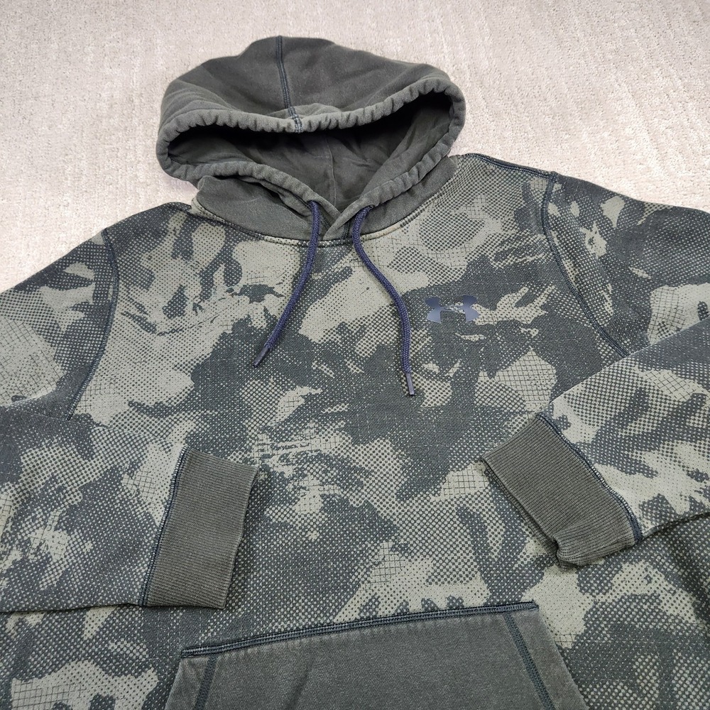 Under Armour Hoodie Men Large Rival Fleece Camo Pullover Training Workout